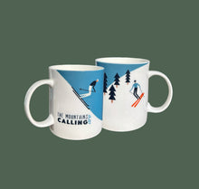 Load image into Gallery viewer, The Mountains are Calling Snow Skiing 425ml Mug