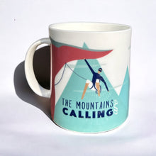 Load image into Gallery viewer, The Mountains are Calling Rock Climbing 425ml Mug