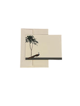 Load image into Gallery viewer, Darwin's Menagerie "Strutting Peacock Prowling Leopard" Notecard Set with Laid Envelopes