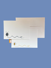 Load image into Gallery viewer, Buggy Scribble Notecard Set with Laid Envelopes
