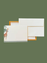 Load image into Gallery viewer, Darwin's Menagerie "Grand Giraffe" Notecard Set with Laid Envelopes