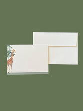 Load image into Gallery viewer, Darwin's Menagerie "Grand Giraffe" Notecard Set with Laid Envelopes