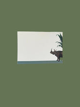 Load image into Gallery viewer, Darwin's Menagerie "Reluctant Rhino" Notecard Set with Laid Envelopes