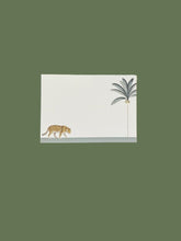 Load image into Gallery viewer, Darwin's Menagerie "Prowling Leopard" Notecard Set with Laid Envelopes