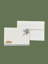 Load image into Gallery viewer, Darwin's Menagerie "Prowling Leopard" Notecard Set with Laid Envelopes