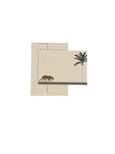 Load image into Gallery viewer, Darwin&#39;s Menagerie &quot;Prowling Leopard&quot; Notecard Set with Laid Envelopes

