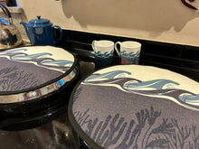 Load image into Gallery viewer, Deep Blue Sea Circular Hob Covers - Night