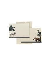 Load image into Gallery viewer, "Hasty Elephant Placid Zebra" Notecard Set