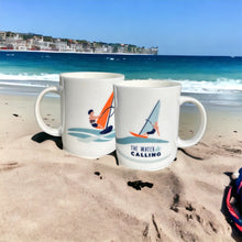 Load image into Gallery viewer, The Water is Calling Wind Surfing 425ml Mug
