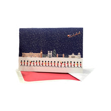 Load image into Gallery viewer, Wholesale London Seasons Winter Christmas Card - Mustard and Gray Trade Homeware and Gifts - Made in Britain