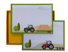 Load image into Gallery viewer, Bramble Hill Farm Tractors Notecard Set