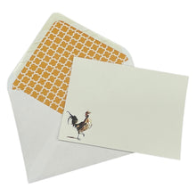 Load image into Gallery viewer, Wholesale A Very Game Bird Notecard Set with Lined Envelopes - Mustard and Gray Trade Homeware and Gifts - Made in Britain
