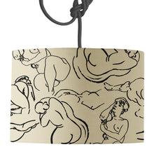 Load image into Gallery viewer, Wholesale Abstract Nude Lamp Shade - Mustard and Gray Trade Homeware and Gifts - Made in Britain