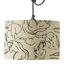 Load image into Gallery viewer, Wholesale Abstract Nude Lamp Shade - Mustard and Gray Trade Homeware and Gifts - Made in Britain