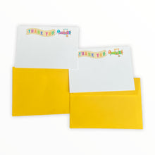 Load image into Gallery viewer, Wholesale Aeroplanes Thank You Notecard Set - Mustard and Gray Trade Homeware and Gifts - Made in Britain