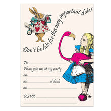 Load image into Gallery viewer, Wholesale Alice in Wonderland Party Invitations - Mustard and Gray Trade Homeware and Gifts - Made in Britain
