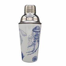 Load image into Gallery viewer, Wholesale Antiquarian Sealife Cocktail Shaker - Mustard and Gray Trade Homeware and Gifts - Made in Britain
