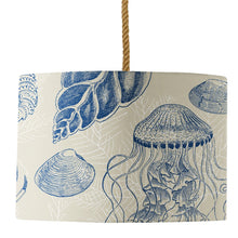 Load image into Gallery viewer, Wholesale Antiquarian Sealife Lamp Shade (Buff) - Mustard and Gray Trade Homeware and Gifts - Made in Britain
