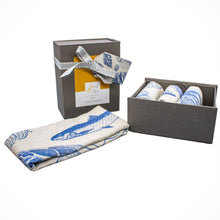 Load image into Gallery viewer, Wholesale Antiquarian Sealife Napkins (Set of Four) - Mustard and Gray Trade Homeware and Gifts - Made in Britain