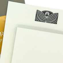Load image into Gallery viewer, Wholesale Art Deco Writing Paper Compendium - Mustard and Gray Trade Homeware and Gifts - Made in Britain