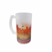 Load image into Gallery viewer, Wholesale Autumn Course Fishing Frosted Beer Stein - Mustard and Gray Trade Homeware and Gifts - Made in Britain
