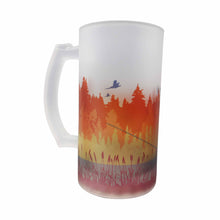 Load image into Gallery viewer, Wholesale Autumn Course Fishing Frosted Beer Stein - Mustard and Gray Trade Homeware and Gifts - Made in Britain
