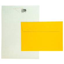 Load image into Gallery viewer, Wholesale Bee Swirl Writing Paper Compendium - Mustard and Gray Trade Homeware and Gifts - Made in Britain
