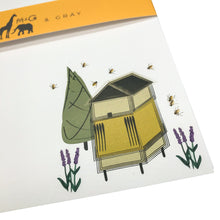Load image into Gallery viewer, Wholesale Beryl&#39;s Bee Hives Writing Paper Compendium - Mustard and Gray Trade Homeware and Gifts - Made in Britain

