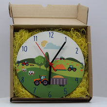 Load image into Gallery viewer, Wholesale Bramble Hill Farm Clock - Mustard and Gray Trade Homeware and Gifts - Made in Britain
