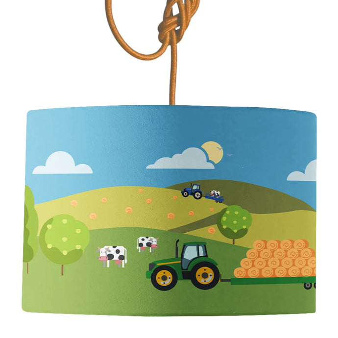 Wholesale Bramble Hill Farm Lamp Shade - Mustard and Gray Trade Homeware and Gifts - Made in Britain