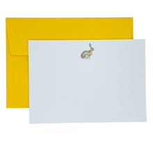 Load image into Gallery viewer, Wholesale Bunny Notecard Set - Mustard and Gray Trade Homeware and Gifts - Made in Britain