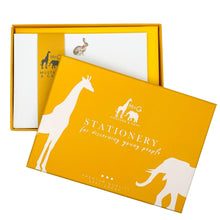Load image into Gallery viewer, Wholesale Bunny Notecard Set - Mustard and Gray Trade Homeware and Gifts - Made in Britain