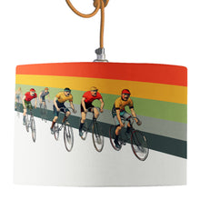 Load image into Gallery viewer, Wholesale Cameron Vintage Cycling Lamp Shade - Mustard and Gray Trade Homeware and Gifts - Made in Britain
