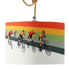 Load image into Gallery viewer, Wholesale Cameron Vintage Cycling Lamp Shade - Mustard and Gray Trade Homeware and Gifts - Made in Britain