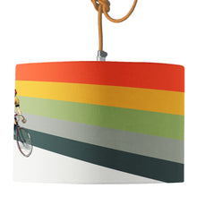 Load image into Gallery viewer, Wholesale Cameron Vintage Cycling Lamp Shade - Mustard and Gray Trade Homeware and Gifts - Made in Britain