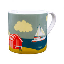 Load image into Gallery viewer, Wholesale Charlie&#39;s Coast 400ml Mug - Mustard and Gray Trade Homeware and Gifts - Made in Britain
