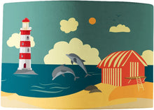 Load image into Gallery viewer, Wholesale Charlie's Coast Lamp Shade - Mustard and Gray Trade Homeware and Gifts - Made in Britain