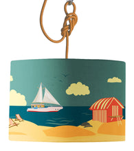 Load image into Gallery viewer, Wholesale Charlie&#39;s Coast Lamp Shade - Mustard and Gray Trade Homeware and Gifts - Made in Britain
