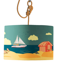 Load image into Gallery viewer, Wholesale Charlie's Coast Lamp Shade - Mustard and Gray Trade Homeware and Gifts - Made in Britain