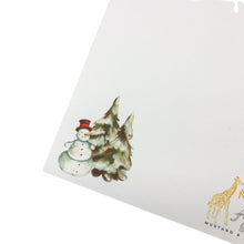 Load image into Gallery viewer, Wholesale Christmas Squirrels Thank You Notecard Set - Mustard and Gray Trade Homeware and Gifts - Made in Britain