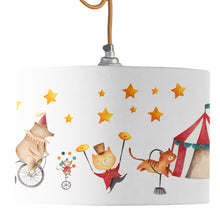 Load image into Gallery viewer, Wholesale Circus Lamp Shade - Mustard and Gray Trade Homeware and Gifts - Made in Britain