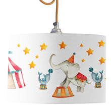 Load image into Gallery viewer, Wholesale Circus Lamp Shade - Mustard and Gray Trade Homeware and Gifts - Made in Britain
