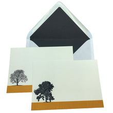 Load image into Gallery viewer, Wholesale Condover Headlands Notecard Set with Lined Envelopes - Mustard and Gray Trade Homeware and Gifts - Made in Britain
