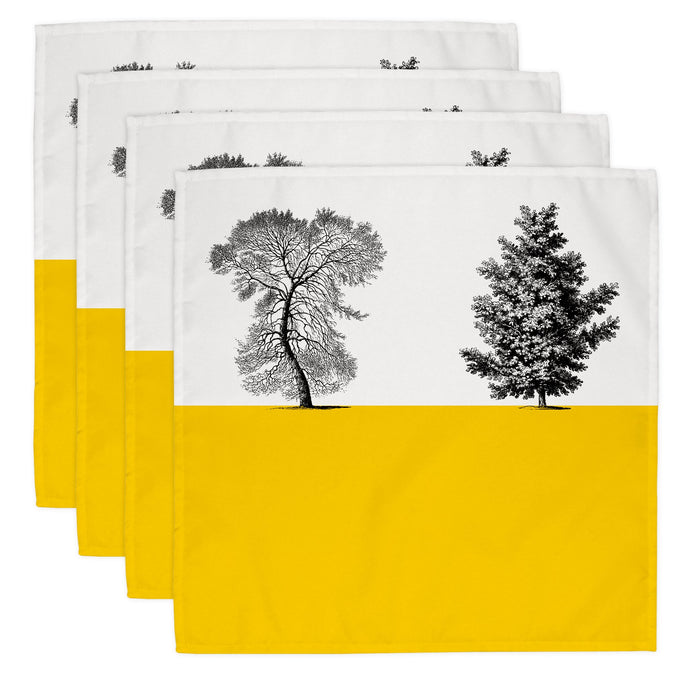 Wholesale Condover Headlands Oilseed Napkins (Set of Four) - Mustard and Gray Trade Homeware and Gifts - Made in Britain