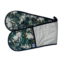Load image into Gallery viewer, Wholesale Darwin's Menagerie Ecru Double Oven Glove - Mustard and Gray Trade Homeware and Gifts - Made in Britain