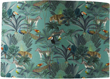Load image into Gallery viewer, Wholesale Darwin's Menagerie Pattern Green Lamp Shade - Mustard and Gray Trade Homeware and Gifts - Made in Britain