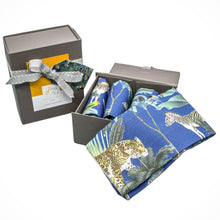 Load image into Gallery viewer, Wholesale Darwin's Menagerie Pattern Navy Napkins (Set of Four) - Mustard and Gray Trade Homeware and Gifts - Made in Britain