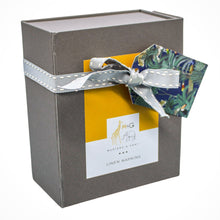 Load image into Gallery viewer, Wholesale Darwin's Menagerie Pattern Navy Napkins (Set of Four) - Mustard and Gray Trade Homeware and Gifts - Made in Britain