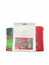 Load image into Gallery viewer, Wholesale Darwin's Menagerie Red Tea Towel - Mustard and Gray Trade Homeware and Gifts - Made in Britain