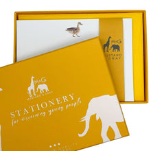 Load image into Gallery viewer, Wholesale Duck Notecard Set - Mustard and Gray Trade Homeware and Gifts - Made in Britain